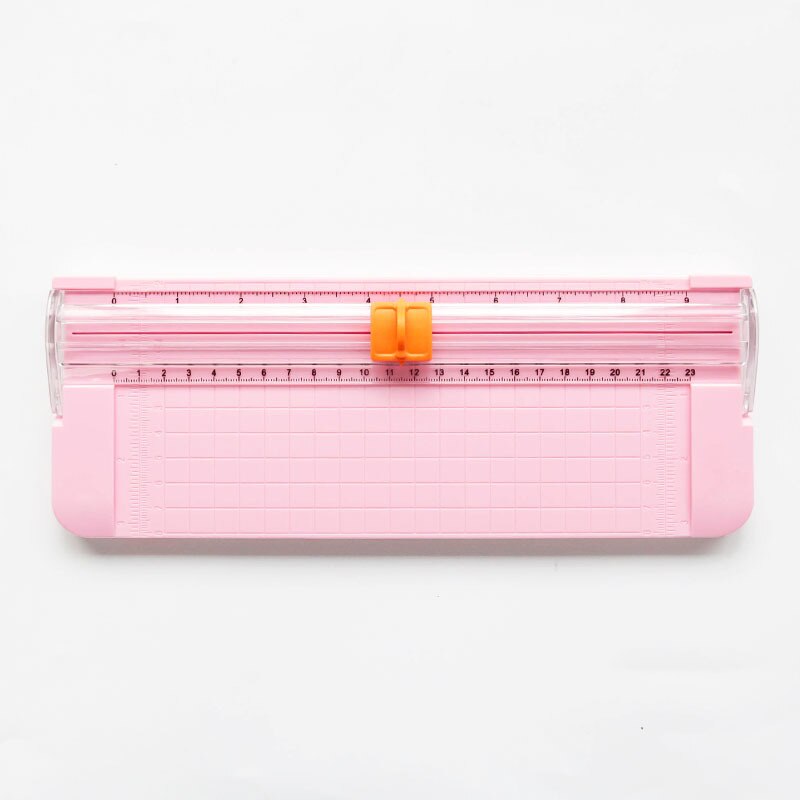 Portable Paper Trimmer A4/A5 Scrapbook Machine Precision DIY Craft Photo Paper Cutter Die Cutting Machine Mat Office Stationery: Pink