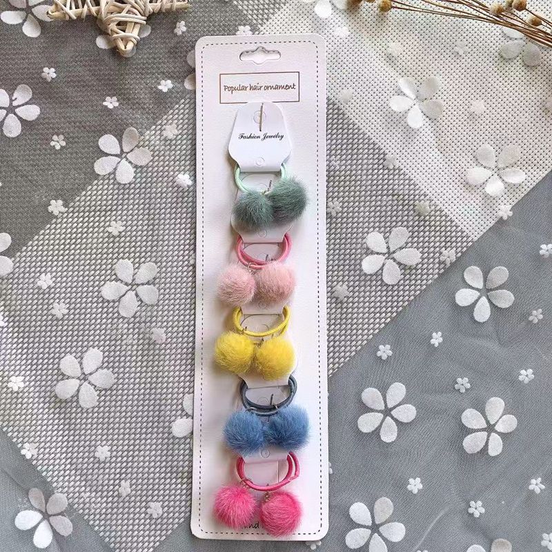 20 stuks/set kinderen pluche haarelastiekjes touw ballen geruite knoop peuters elastische haarband hoofdband baby staart haar meisjes accessoires: Ik -20 stuks