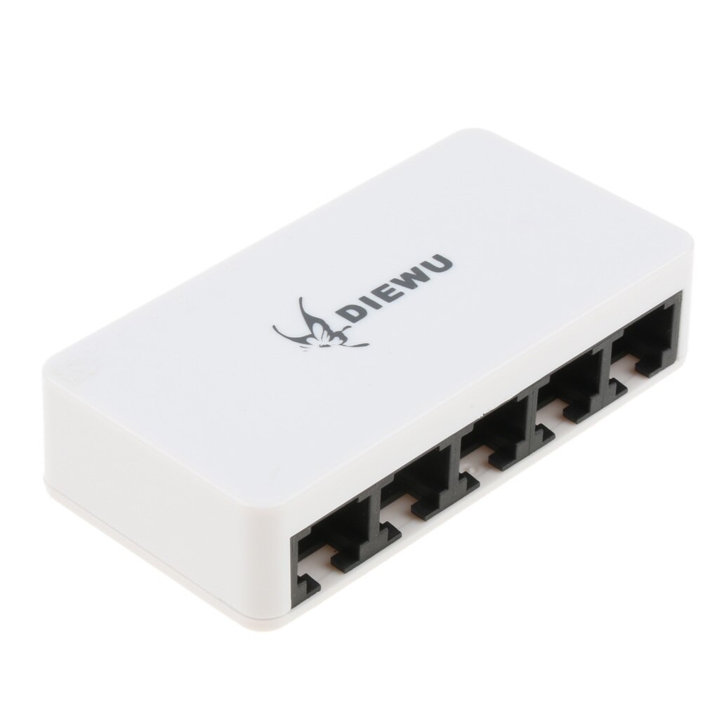 5Ports Fast Ethernet Switch 10/100 Mbps Desktop Network Switcher Hubs