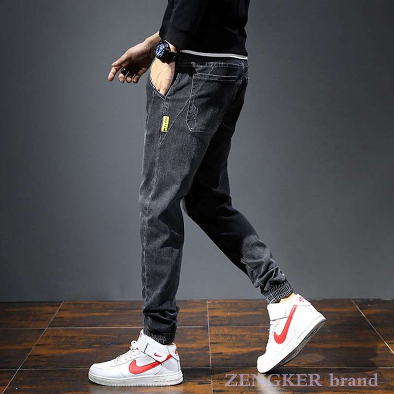Herfst Oversized Jeans Mannen Stretch Losse 6XL 7XL Mannen Broek Plus Size Jeans Mannen Broek Enkellange lengte Denim Jeans