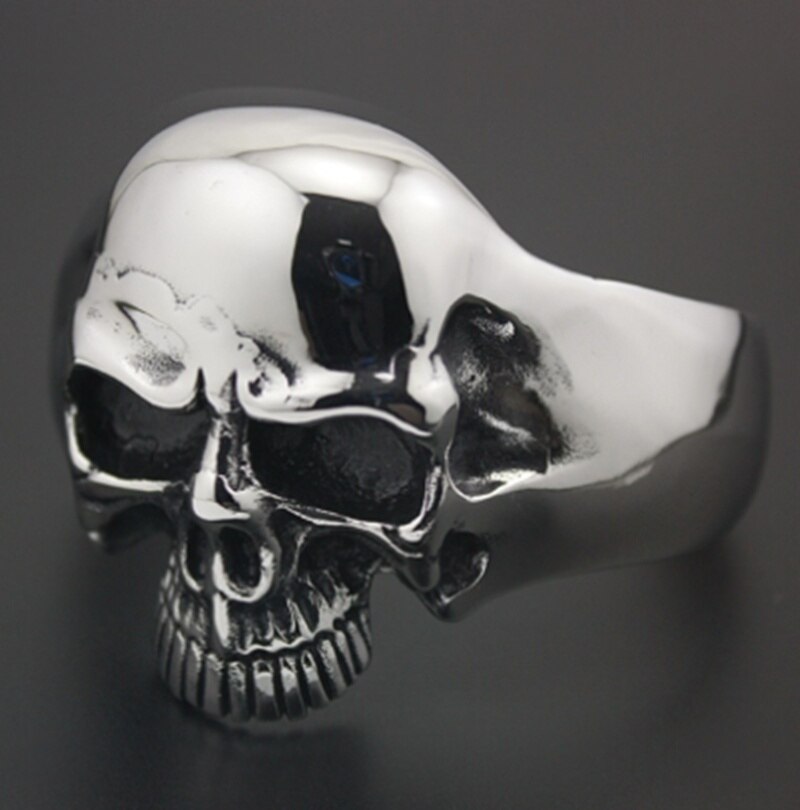 Rvs Enorme Heavy Skull Mens Biker Rocker Punk Armband Sieraden