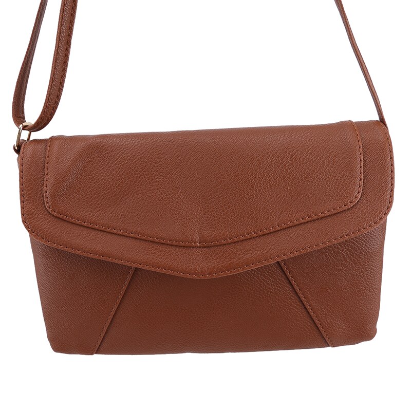 Bolso cruzado de para mujer, bolso de hombro lavado suave negro, bolso de mensajero de retales, Bolso pequeño con solapa para niñas: 4