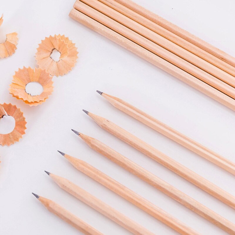 Wood Pencil HB Black Hexagonal Non-Toxic Standard Pencil Cute Stationery Office School Supplies