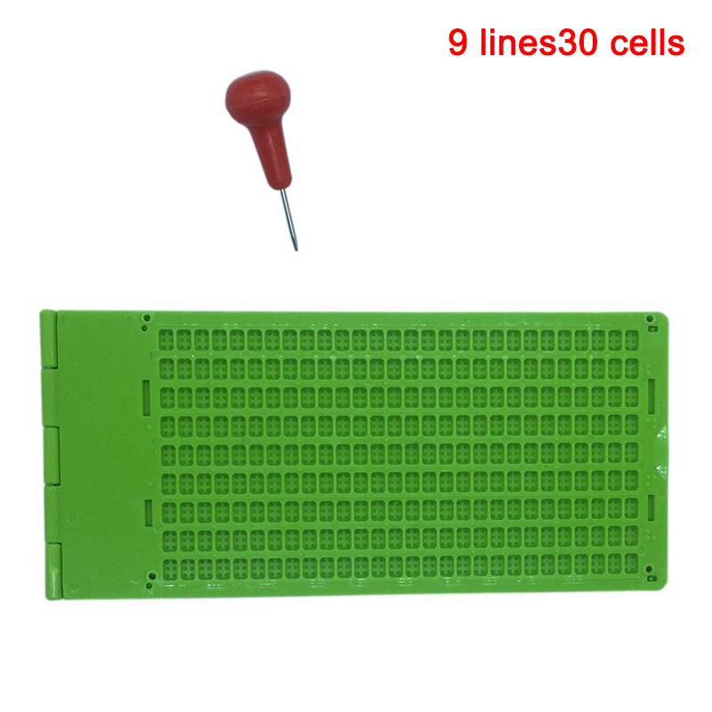 Pizarra de escritura en Braille con Stylus DOM668, , 9 líneas, 30 celdas/4 líneas, 28 celdas/27 líneas, 30 celdas: 9 lines 30 cells