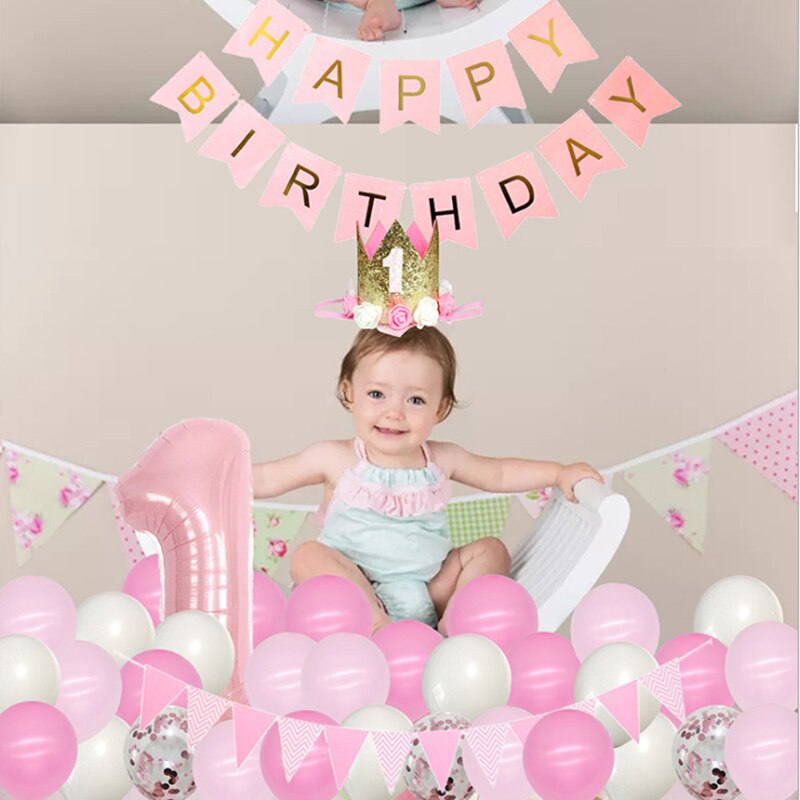 Barnkalas tillbehör aluminium ballong paket babys födelsedag inställning fest bakgrundsvägg