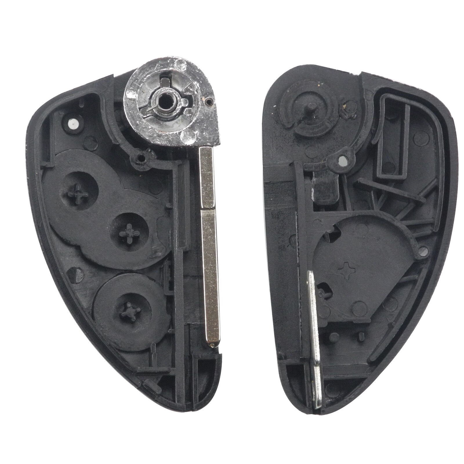 Jingyuqin 3 Knoppen Afstandsbediening Auto Sleutel Shell Fob Voor Alfa Romeo 147 156 166 Gt Ongecensureerd Blade Vervanging Flip Vouwen key Case Cover