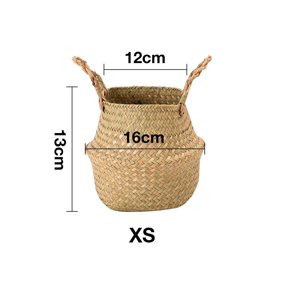 Wicker Storages Basket Flower Baskets Laundry Storage Decorative Basket Rattan Flower Pot Garden Planters Household Organizer: XS