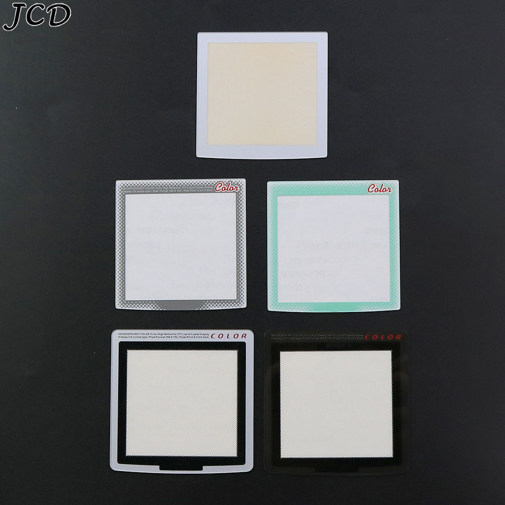 JCD Plastic & Glass Screen Lens Faceplate For Neo Geo Pocket NGP Color Replacement Black Silver Pretector Cover For NGPC