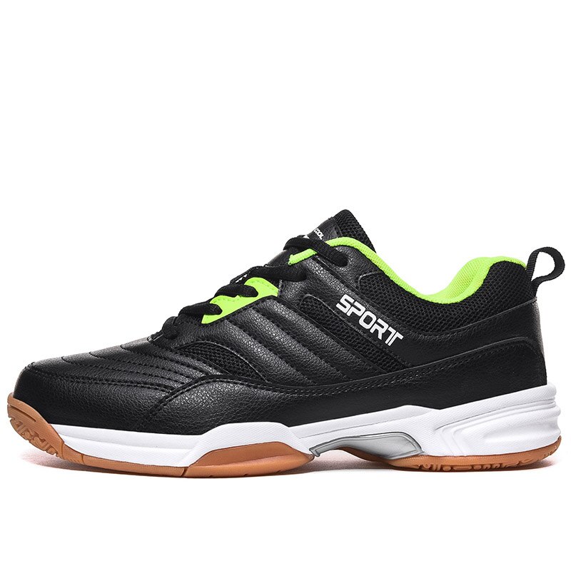 Chaussures de Badminton professionnelles pour hommes baskets d'entraînement antidérapantes hommes Tennis grande taille hommes baskets Badminton chaussures de Sport: black / 45