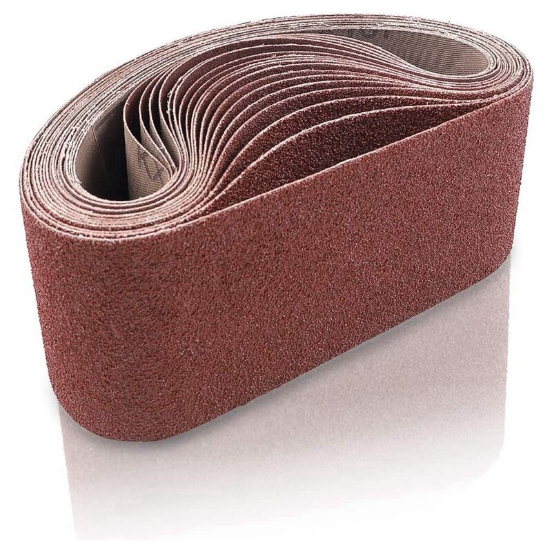 20 stk 3 x 18 slibebånd slibebånd båndsliber papir  (3 hver  of 60, 80, 120,150,240,400 korn , 2 of 40 korn) til båndsliber