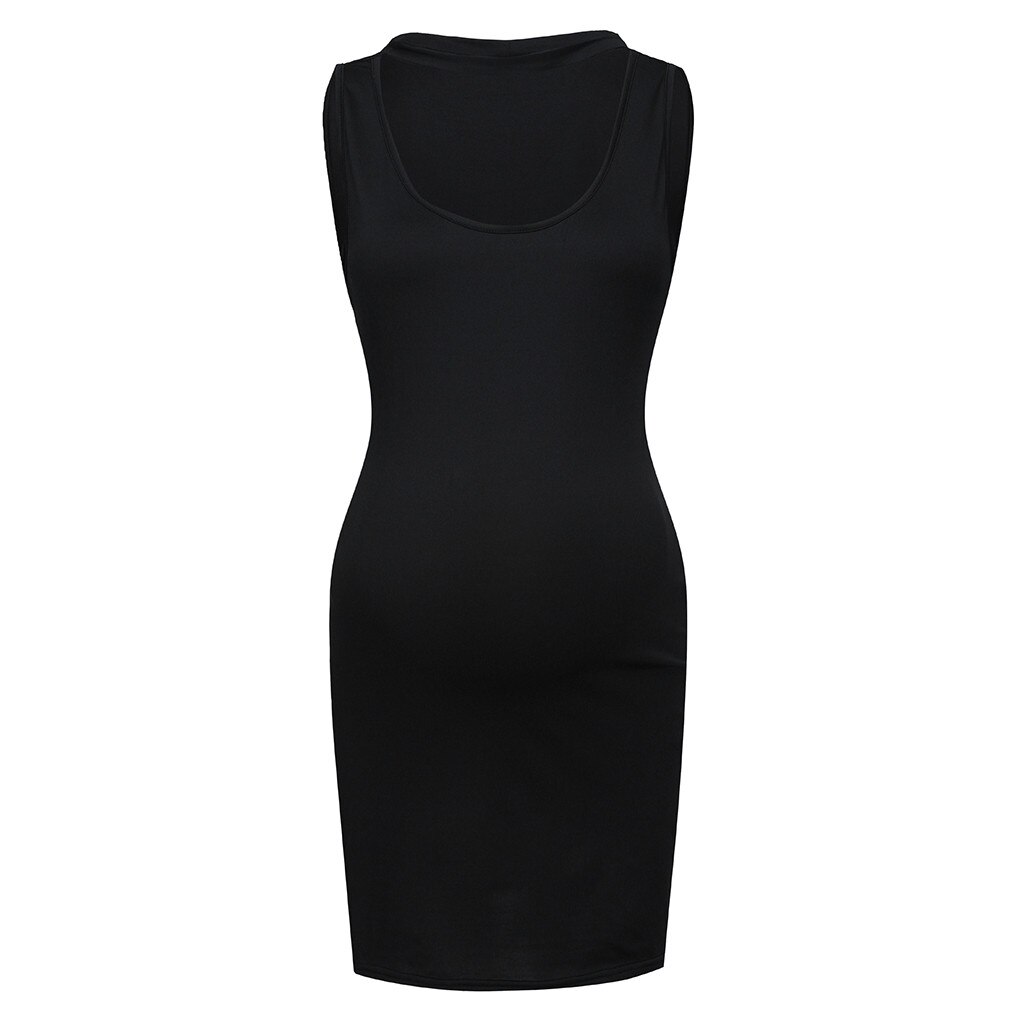 Maternity Dresses Summer Sleeveless Casual Sundress Pregnancy Dress Pregnant Clothes Breastfeeding Clothes Hamile Elbise: Black / L