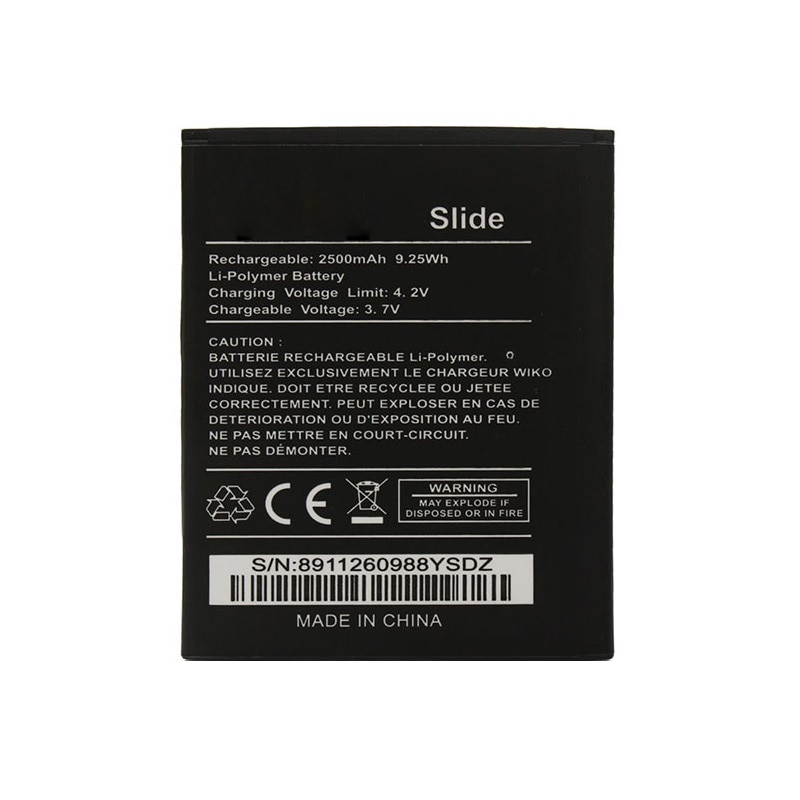 Voor Wiko Slide Batterij 2500 Mah Batterie Bateria Batterij