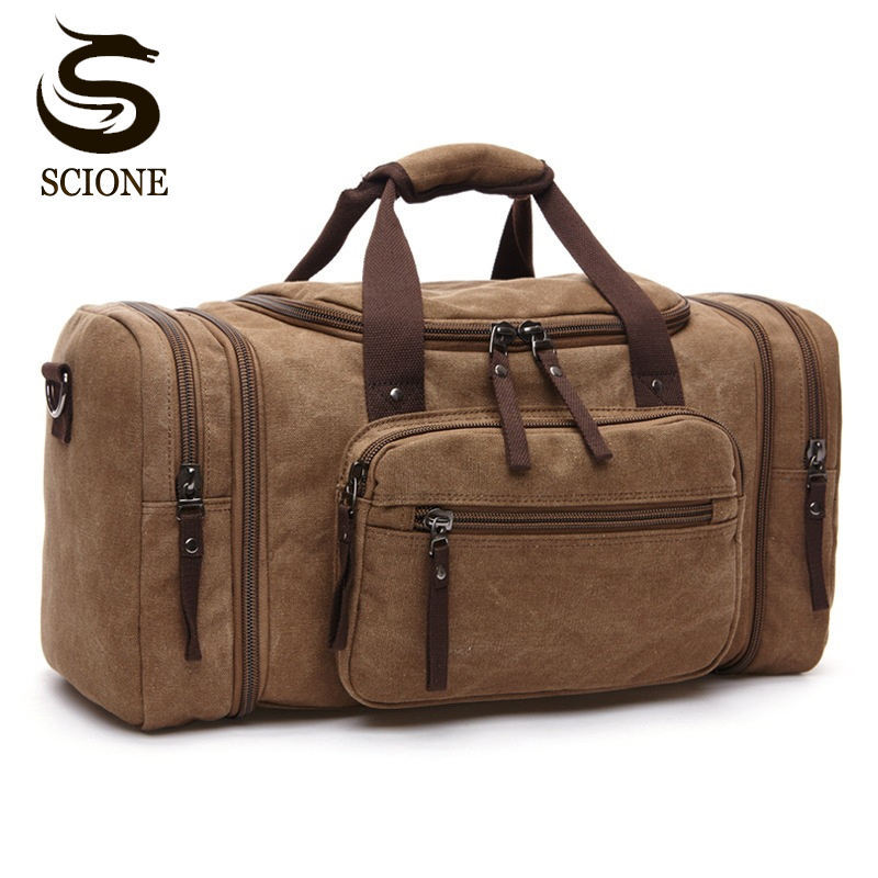 Reisehandtasche für Herren, Handgepäcktaschen, Segeltuch, Reisetasche, Wochenend-Schulterrucksack, multifunktionale, leichte Handtaschen