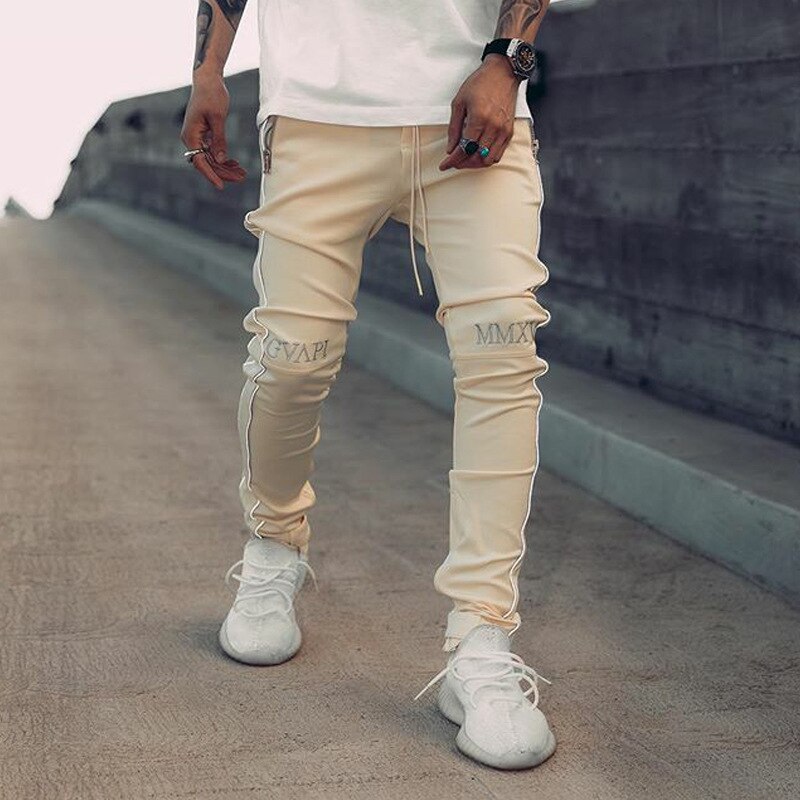 Reflectantes deportes Pantalones para correr de hombres Fitness camisetas ropa deportiva pantalones de gimnasio músculo para hombre Pantalones de entrenamiento Fitness