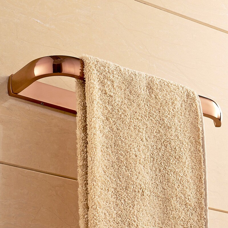 Bathroom Towel Ring Antique Brass/Chrome/Gold/Black Oil Brushed/Rose Gold Towel Holder Wall Mount Square Copper Bath Towel Rack