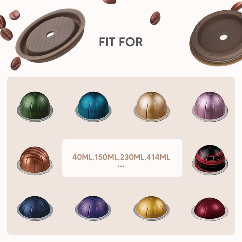 XIHIRCD Reusable Pods for Nespresso Vertuo Device, 80ml
