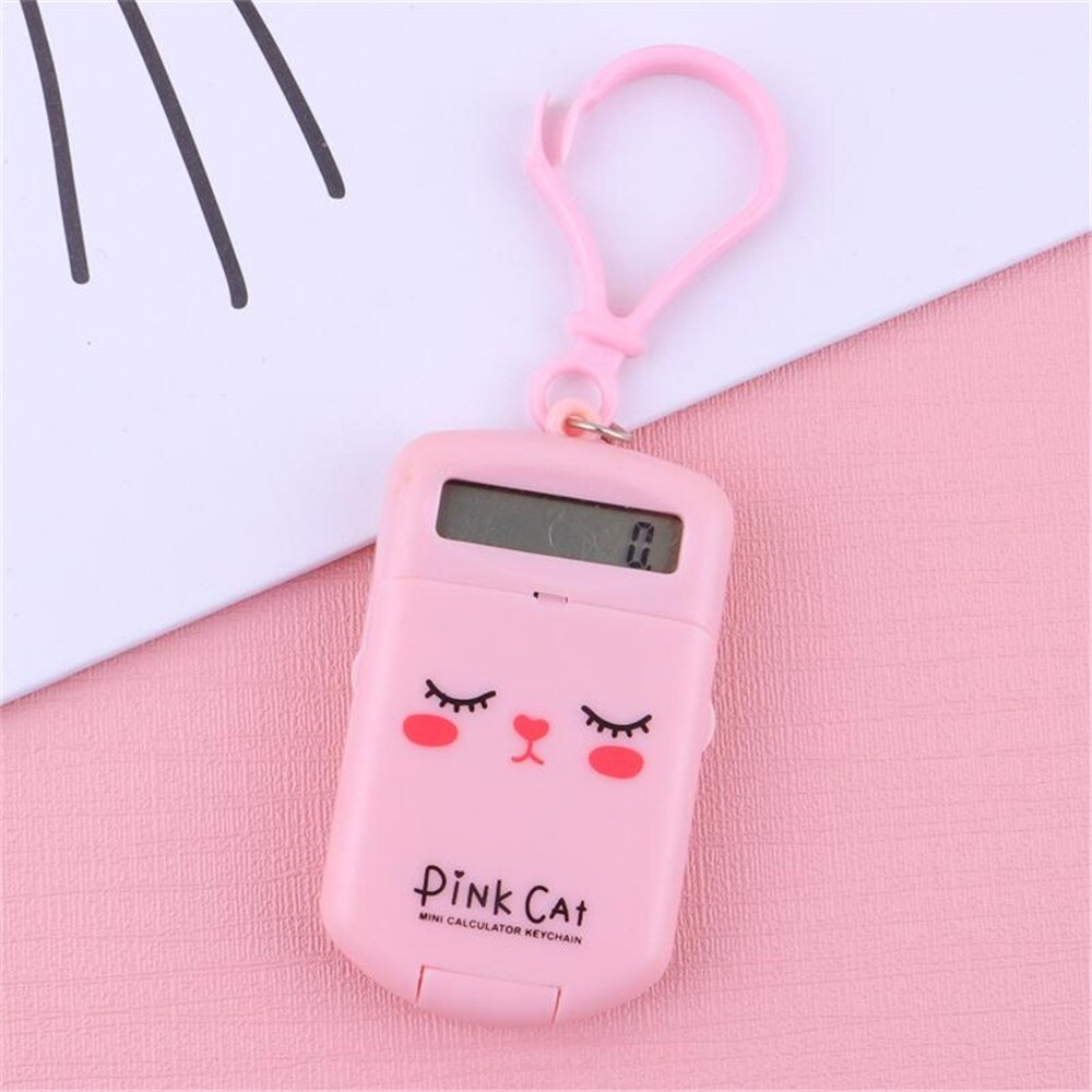 8 Display Mini Cute Calculator Pocket Size Digit Battery Powered Calculator School Electronic Calculator Mathematics Supplies