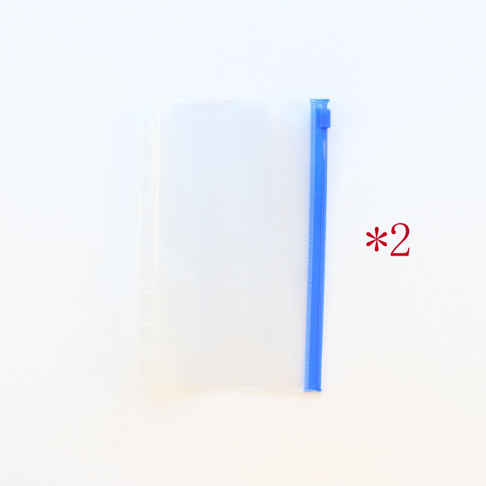 Domikee Creatieve School Reiziger Journal 6 Gaten Rits Innerlijke Zakjes Voor Loos-Leaf Binder Notebooks Organizer Bag Briefpapier A6: Blue