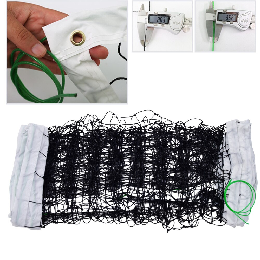 Badminton net udendørs tennis net mesh volleyball net sport fodbold mesh beachvolley net træning sports net