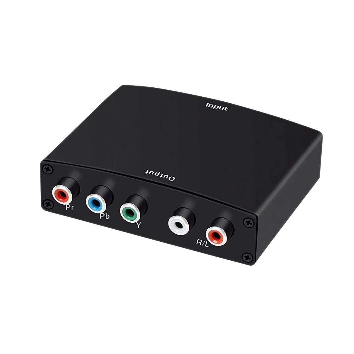 Hdmi Naar 1080P Ypbpr 5RCA Rgb + R/L Converter Voor PS3 Naar Hdtv Projector: Black