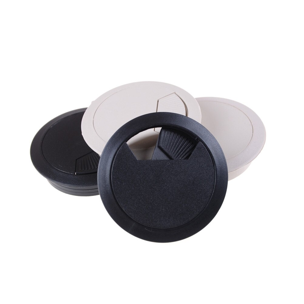 JETTING 2PCS/set Best 60mm Computer Desk Grommet Table Cable Outlet Port Surface Wire Hole Cover Durable 2 Colors