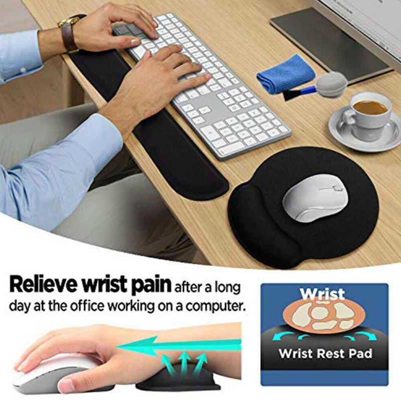Memory Foam Keyboard Wrist Rest Pad Hand Computer Memory Foam Set Comfort Rest Support Cushion For Office