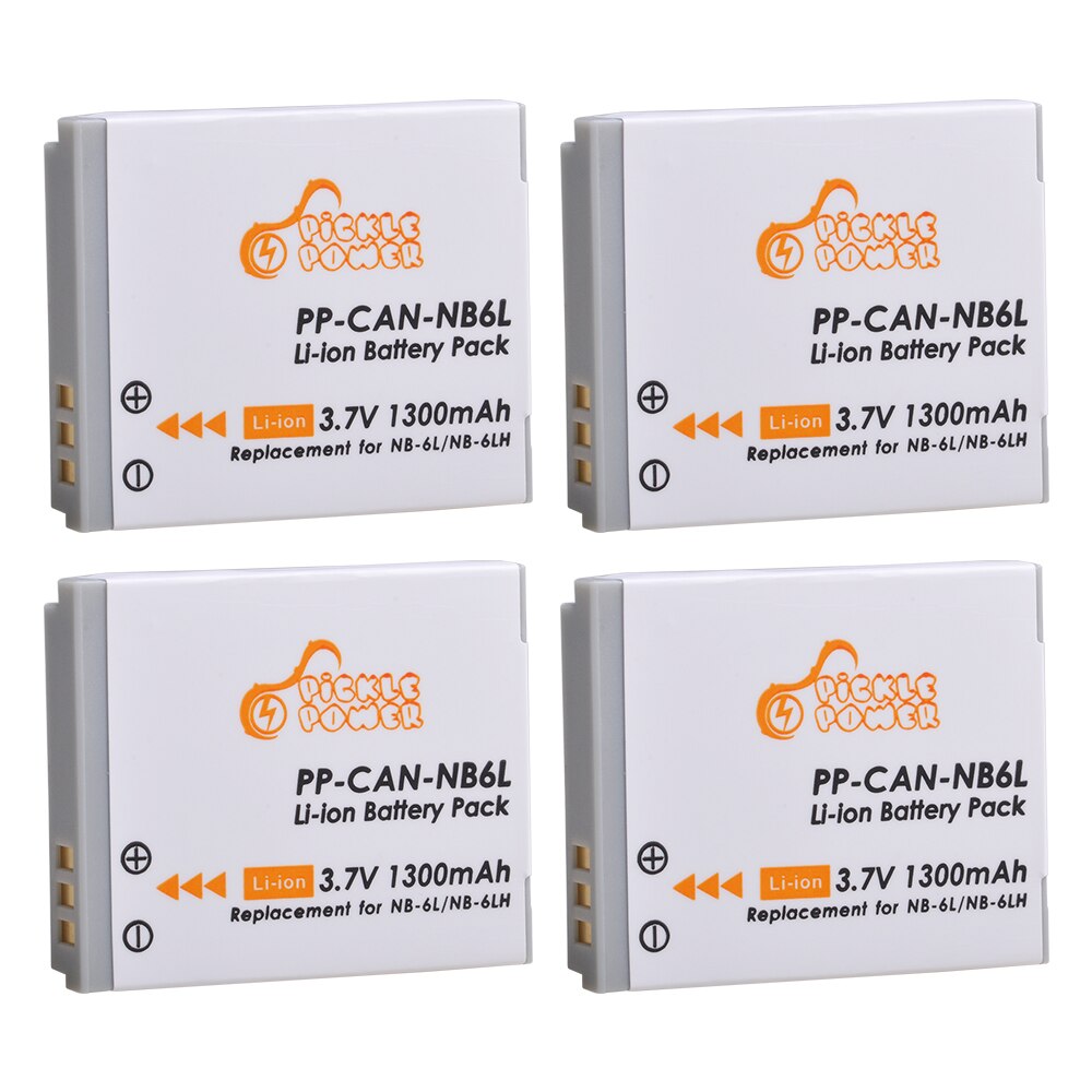 NB-6LH batería NB-6L NB 6L NB6L cargador de batería Kits para Canon PowerShot D10 D20 D30 S95 SX260 SX280 SX540 SX700 SX710 HS Camera: 4 Battery