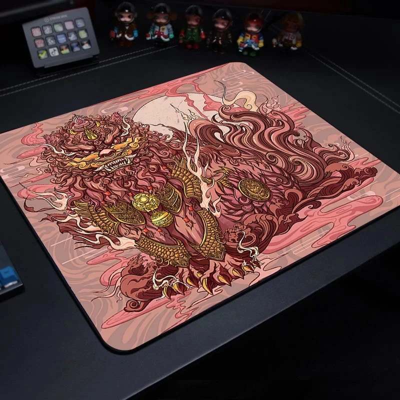 Esports-Tiger-Tapis de souris de jeu Bonito Mouse Sub, tapis de bureau Gamer, polymères protecteurs, Anime Cartoon: WHITE