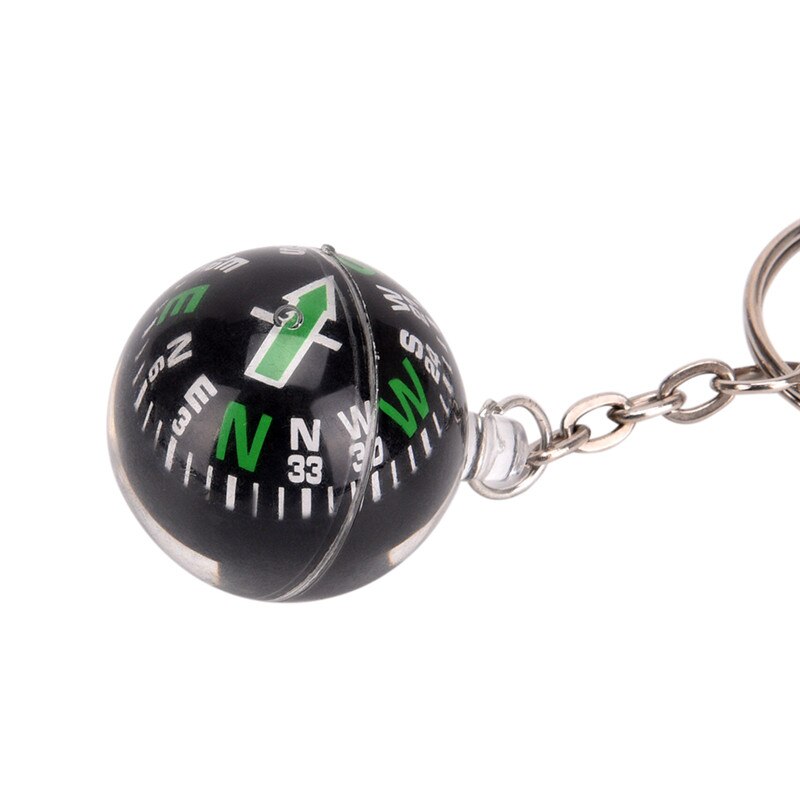 Liquid Filled Compass Navigator tourist For Hiking Camping Travel Outdoor Survival 28mm Ball Compass Toy Keychain