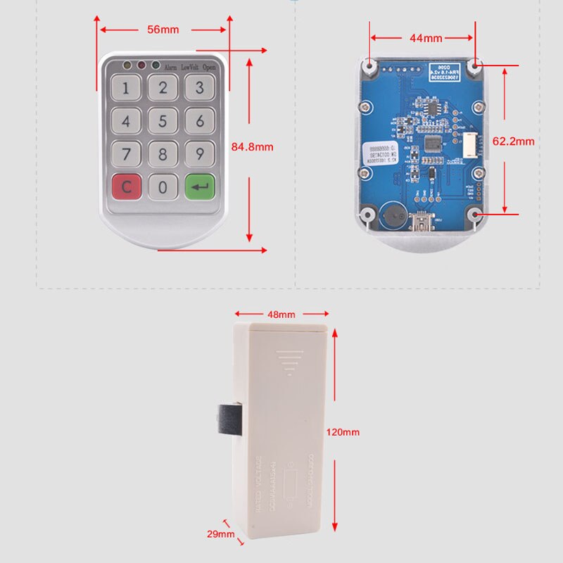 Portable ABS Plastic Panel Digital Electronic Intelligent Password Keypad Number Cabinet Door Code Lock JR Deals