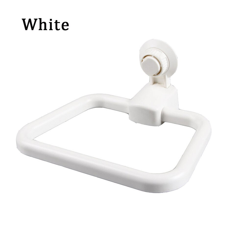 Soporte de toalla para baño, estantes de Vacío fuerte, ventosa, estante de toalla cocina, colgador de toalla montado en la pared, accesorios de baño: white