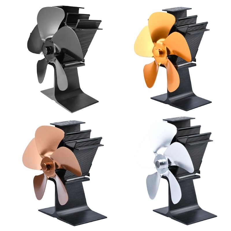 5 Blades Heat Powered Stove Fan Log Wood Burner Ecofan Quiet Fireplace Fan Fuel Saving Heat Distribution