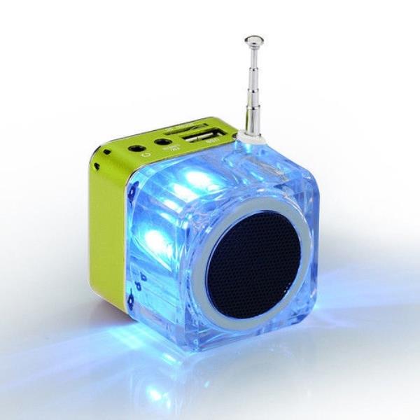 Mini usb microsd kaart fm radio lcd scherm luidspreker muziek  mp3 spelers mini aluminium vibratiefilm luidspreker 0930