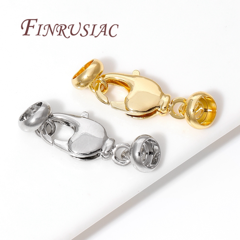 1-5 unids/lote 18K cierre de langosta chapado en oro Real para joyería, sujetadores para pulseras, cierres de collar, accesorios de hallazgos DIY