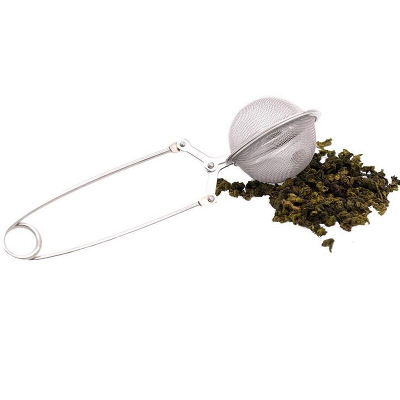 Stainless Steel Handle Tea Ball Tea Infuser Kitchen Gadget Coffee Herb Spice Filter Diffuser Mesh Tea Strainer