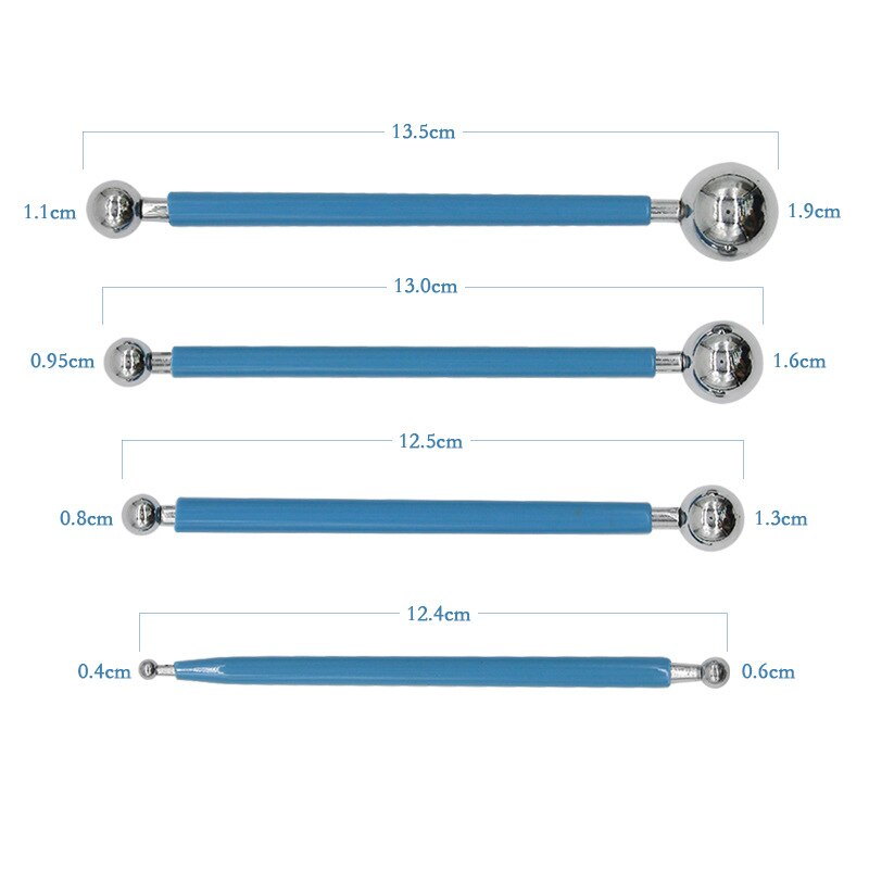 14pcs Ball Stylus Dotting Tools Set for Embossing Pattern Clay Pottery Ceramics Flower Carving Sculpting Modeling SGA998
