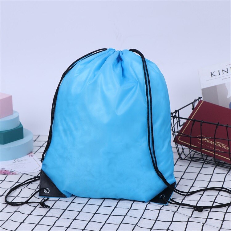 2022 Draagbare Sporttas Dikker Trekkoord Riem Riding Backpack Gym Koord Schoenen Bag Kleding Rugzakken Waterdicht: blue