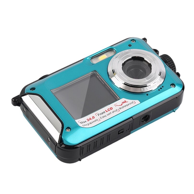 2.7inch TFT Digital Camera Waterproof 24MP MAX 1080P Double Screen 16x Digital Zoom Camcorder HD268 Underwater Camera: Default Title