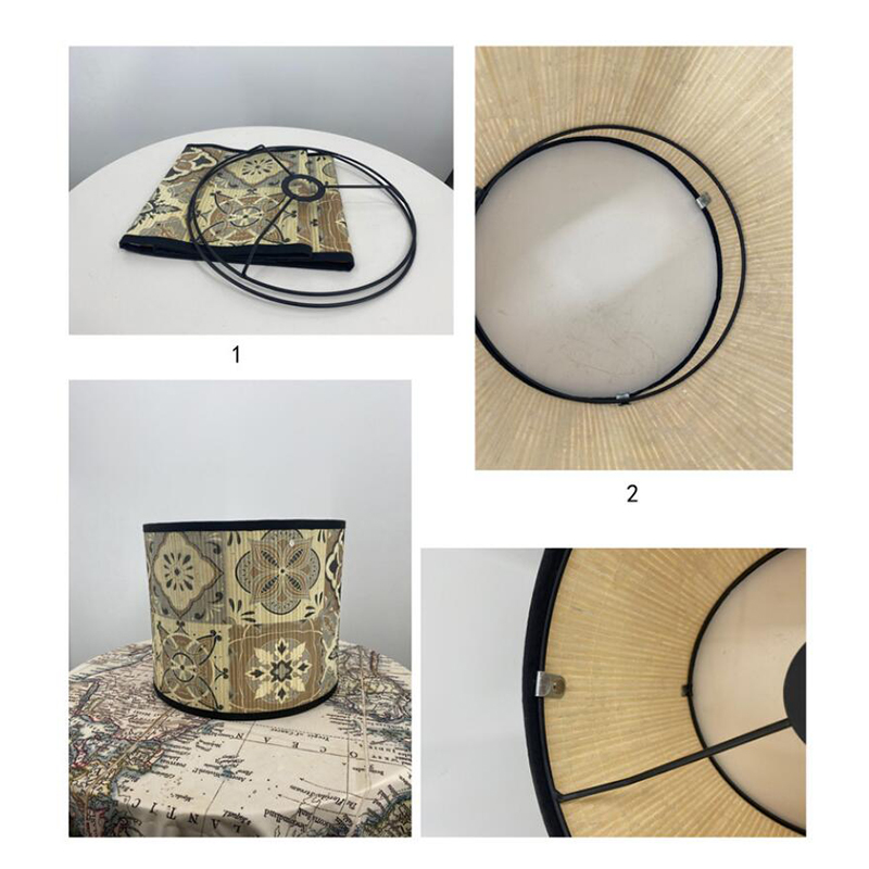 Neue nordisch retro Stil GrüNe Pflanze Blume VöGel Dekorative Malerei Handgemachte Bambus Lampenschirm Kronleuchter Licht Schatten Wohnkultur