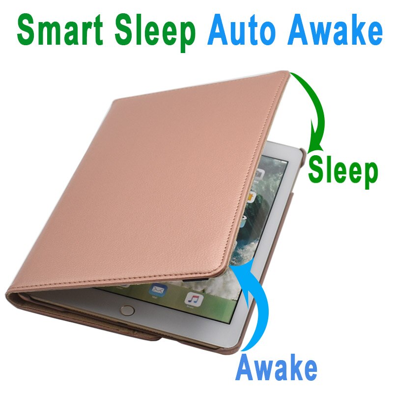 Voor ipad air 2 air 1 ipad 9.7 hoesje cover  a1822 a1823 a1893 a1954 5th 6th generatie hoesje 360 graden draaibaar funda