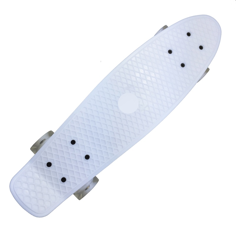 22 Inch Four-wheel Mini Longboard Pastel Color Skate Board skateboard with LED Flashing Wheels Retro Skateboard Sport Fish Board