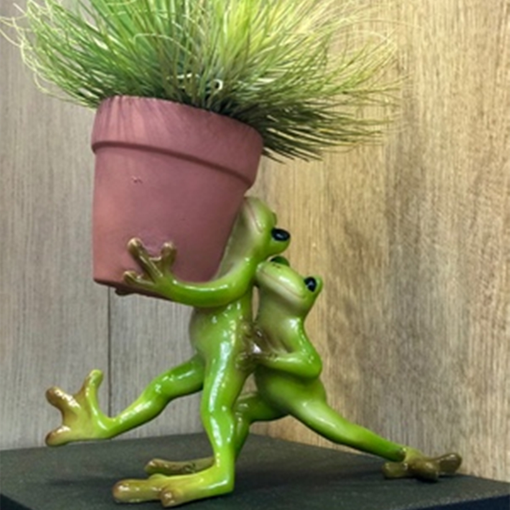 Everyday Collection Home Decor Mini Flower Pot Fairy Garden Animal Frog succulent pot Outdoor Decoration Clay Flowerpot