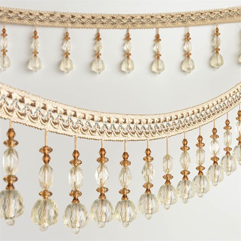 1M Kristal Kralen Gordijn Fringe Kant Kwastje Trim Wide Lint Naaien Ambachtelijke Elegante: 5
