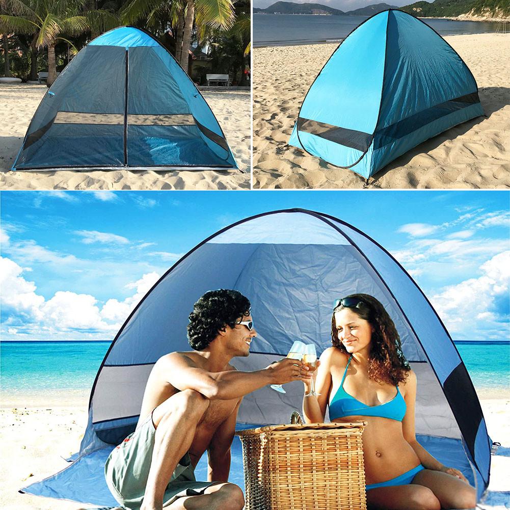 Strand Tent Volautomatische Opening Pop Up Draagbare Lichtgewicht Uv Bescherming Zon Onderdak Anti-Mosquito Tenten Voor Outdoor Camping