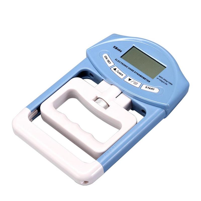 Adjustable Grip Strength Tester Digital Dynamometer Grip Strengthener for Home Outdoor Fitness Exercise: Blue