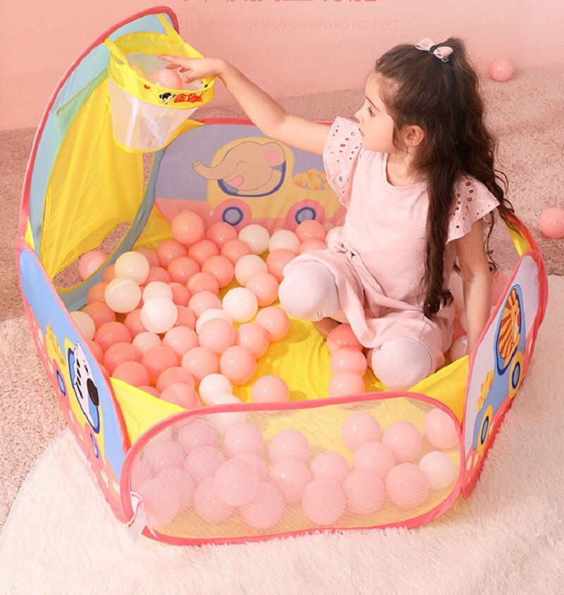 Kids tent Foldable cartoon game house Girl princess treasure hunt house tent ocean ball Play Game Teepe for children