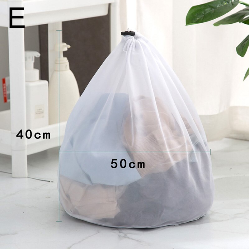 Drawstring laundry bag fine mesh machine washable bag thickened mesh bag large laundry mesh bag: 05