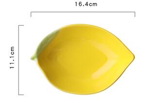 Fruit Shape Plate Snack Tray Cute Kids Dining Plates Avocado Lemon: A1