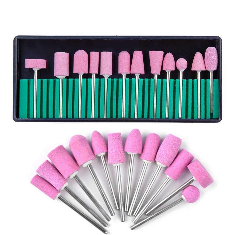 Diamond Milling Cutter for Manicure Nail Pedicure Drill Bits Set Nail Manicure Drill Milling Nail Cutter Nozzles for Manicure: Feecy NF1201