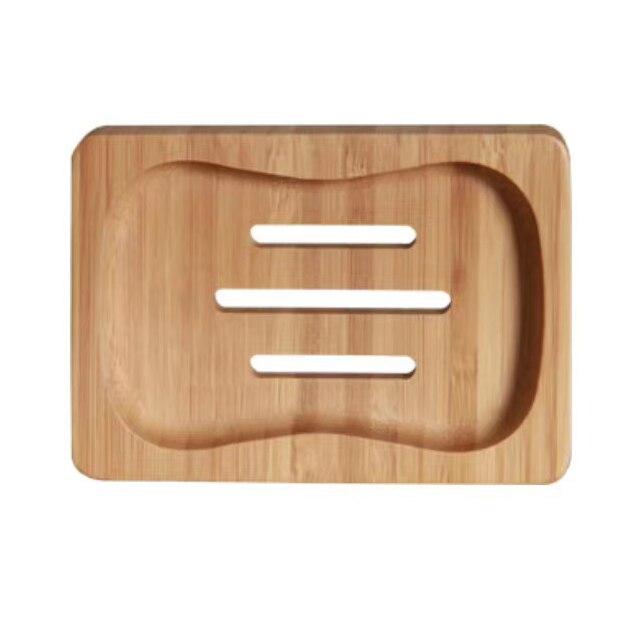 Bathroom Soap Dish Storage Box Handmade Wooden Natural Bamboo Soap Dishes Tray Holder Storage Soap Rack Plate Box Container: NO.7
